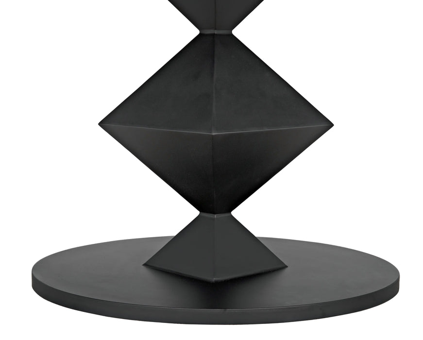 NOIR Furniture - Katana Oval Dining Table, Black Metal - GTAB565MTB