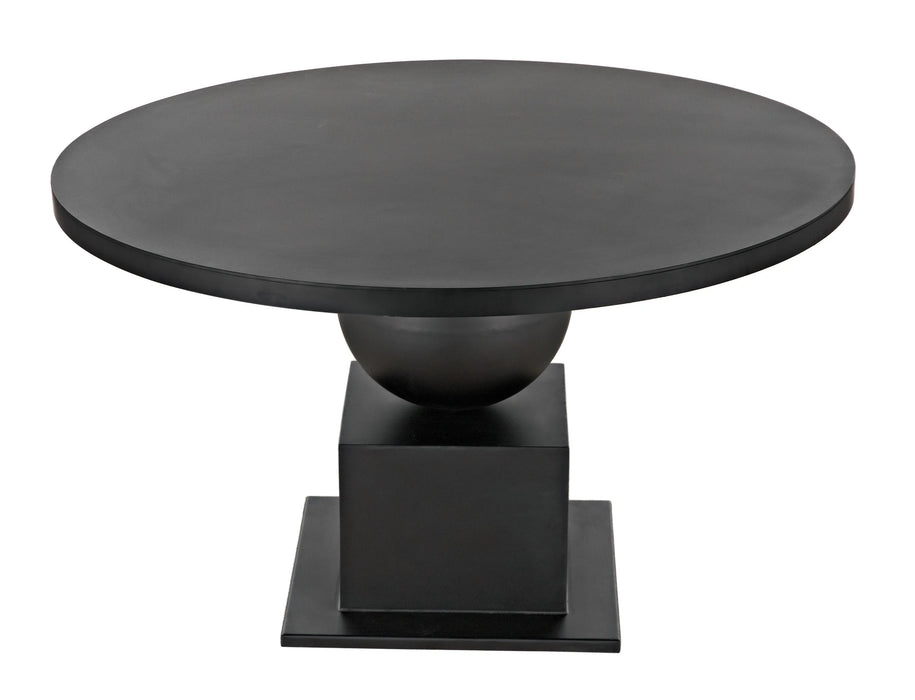 NOIR Furniture - Emira Dining Table, Black Metal - GTAB566MTB