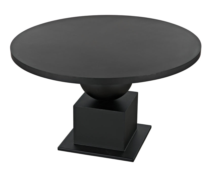 NOIR Furniture - Emira Dining Table, Black Metal - GTAB566MTB - GreatFurnitureDeal