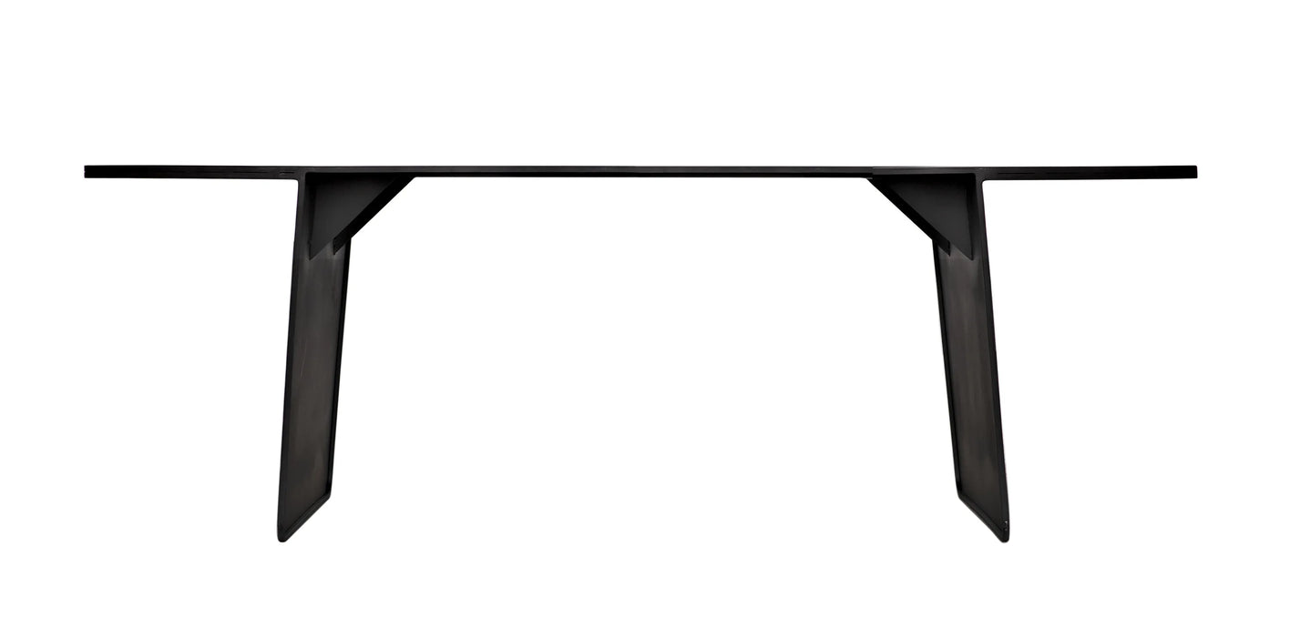 NOIR Furniture - Esprit Dining Table, Black Metal - GTAB567MTB - GreatFurnitureDeal