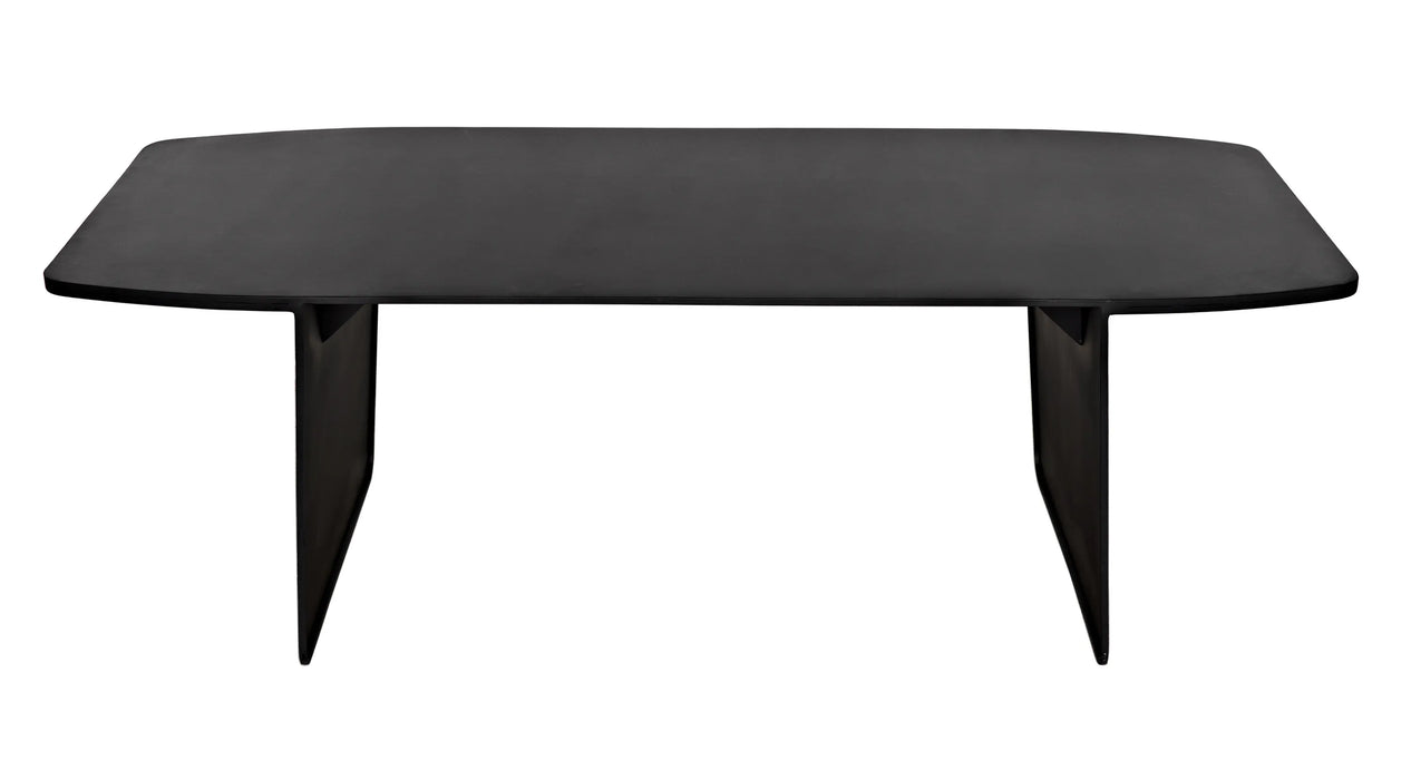 NOIR Furniture - Esprit Dining Table, Black Metal - GTAB567MTB