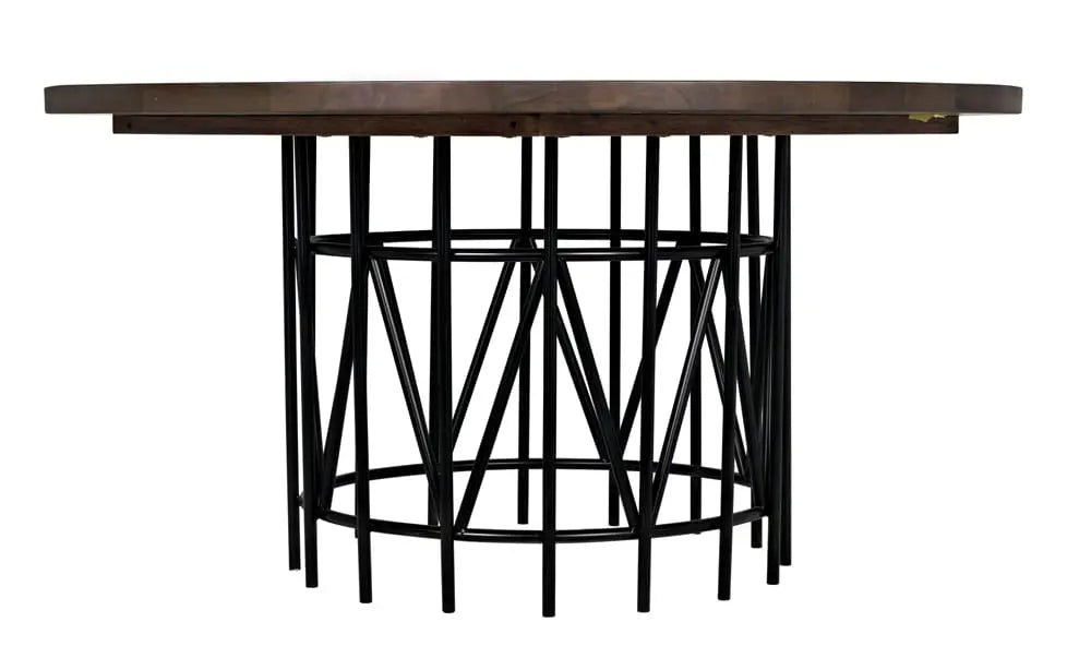 Noir Furniture - Silberman Dining Table in Dark Walnut - GTAB573DW - GreatFurnitureDeal