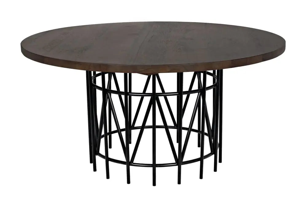Noir Furniture - Silberman Dining Table in Dark Walnut - GTAB573DW - GreatFurnitureDeal