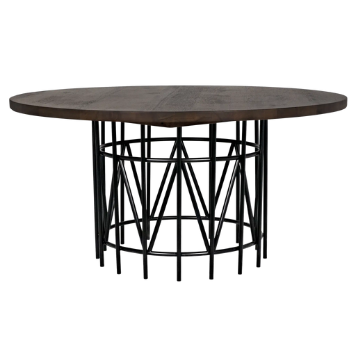 Noir Furniture - Silberman Dining Table in Dark Walnut - GTAB573DW - GreatFurnitureDeal