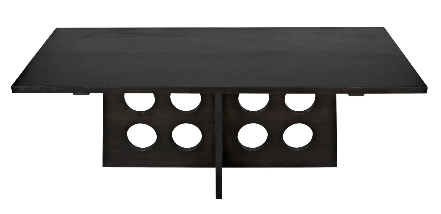 NOIR Furniture - Carlo Dining Table in Ebony Walnut - GTAB574EB