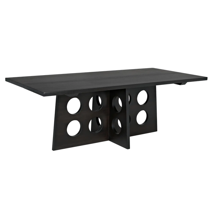 Noir Furniture - Carlo Dining Table in Walnut - GTAB574EB - GreatFurnitureDeal