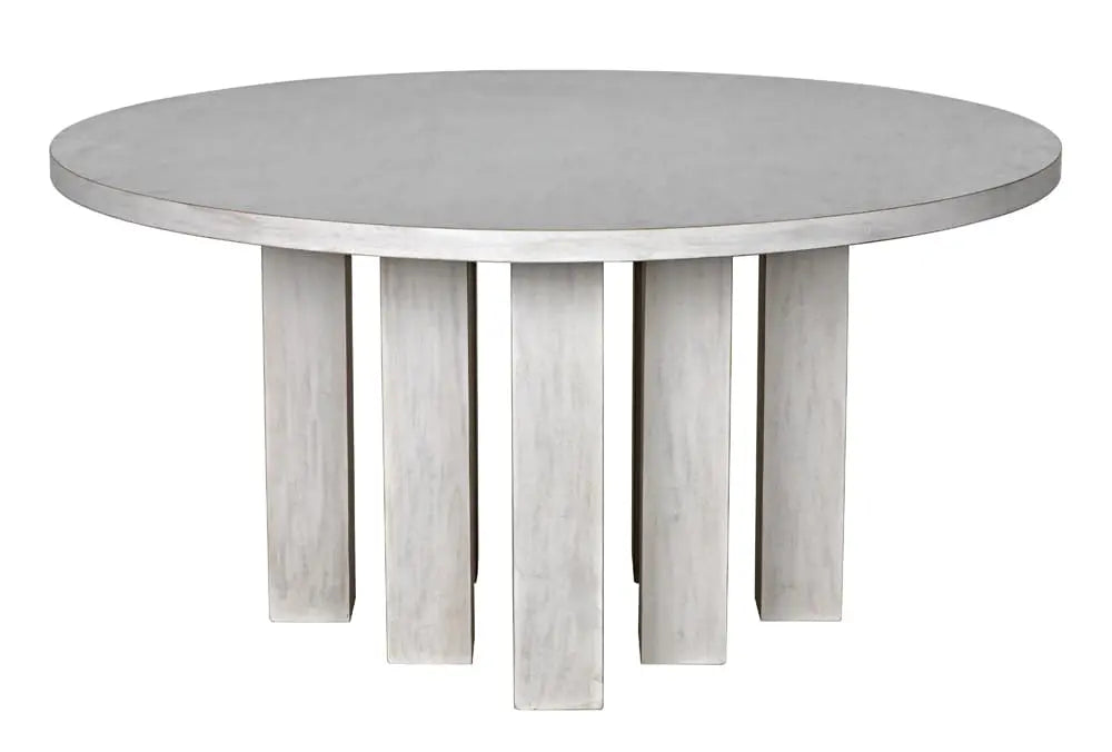 Noir Furniture - Resistance Dining Table in White Wash - GTAB576WH - GreatFurnitureDeal