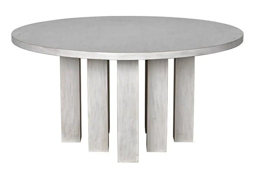 Noir Furniture - Resistance Dining Table in White Wash - GTAB576WH - GreatFurnitureDeal