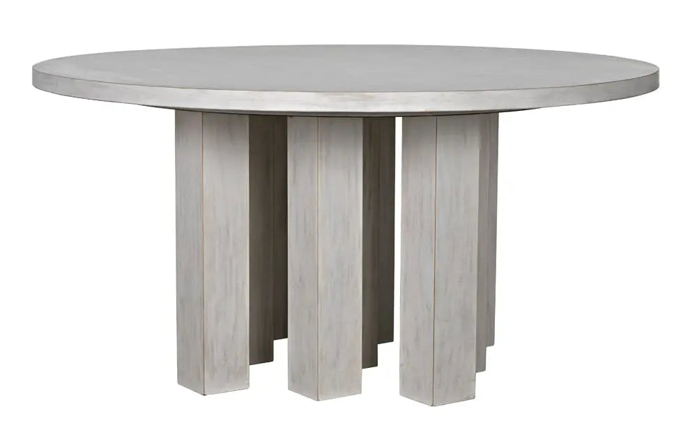 Noir Furniture - Resistance Dining Table in White Wash - GTAB576WH - GreatFurnitureDeal