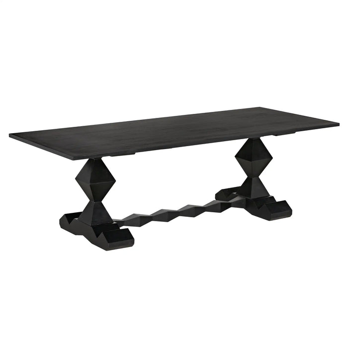 NOIR Furniture - Madeira Dining Table in Hand Rubbed Black - GTAB577HB - GreatFurnitureDeal