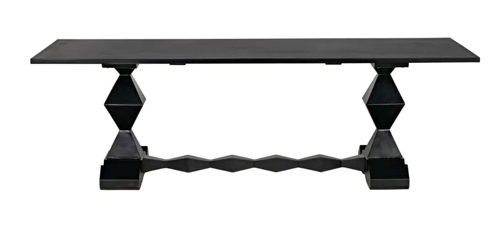 Noir Furniture - Madeira Dining Table in Hand Rubbed Black - GTAB577HB - GreatFurnitureDeal