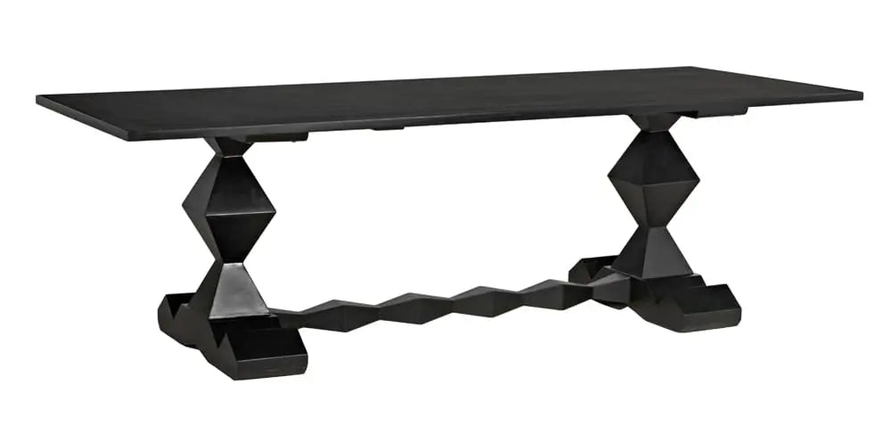 Noir Furniture - Madeira Dining Table in Hand Rubbed Black - GTAB577HB - GreatFurnitureDeal