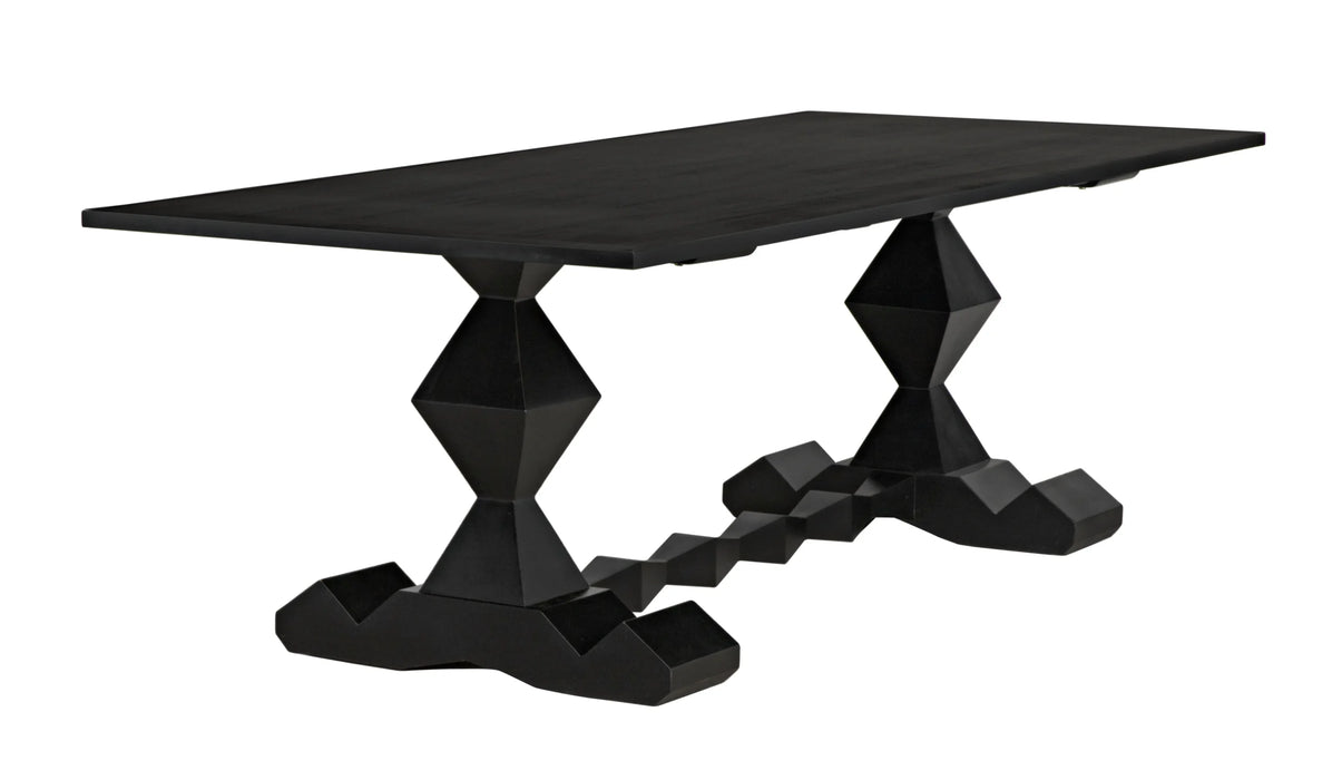 NOIR Furniture - Madeira Dining Table in Hand Rubbed Black - GTAB577HB - GreatFurnitureDeal