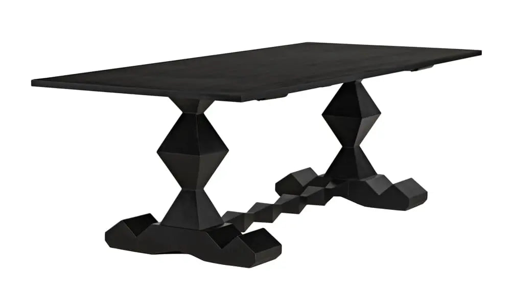 Noir Furniture - Madeira Dining Table in Hand Rubbed Black - GTAB577HB - GreatFurnitureDeal