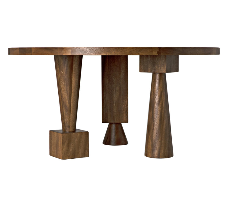 NOIR Furniture - Hybrid Dining Table in Dark Walnut - GTAB581DW - GreatFurnitureDeal