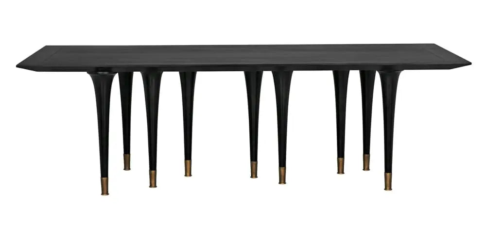 Noir Furniture - Romeo Dining Table in Hand Rubbed Black - GTAB582HB - GreatFurnitureDeal
