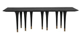 Noir Furniture - Romeo Dining Table in Hand Rubbed Black - GTAB582HB - GreatFurnitureDeal