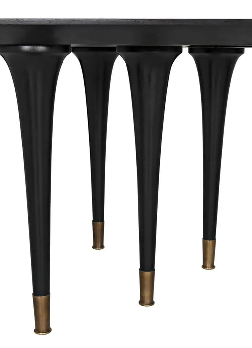 Noir Furniture - Romeo Dining Table in Hand Rubbed Black - GTAB582HB - GreatFurnitureDeal