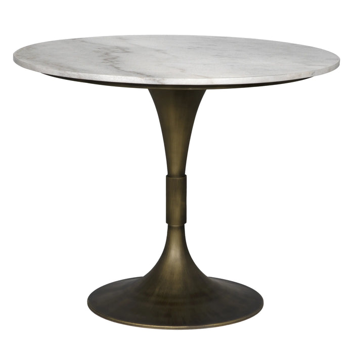Noir Furniture - Jman Table 36″, Aged Brass Finish - GTAB598AB-36