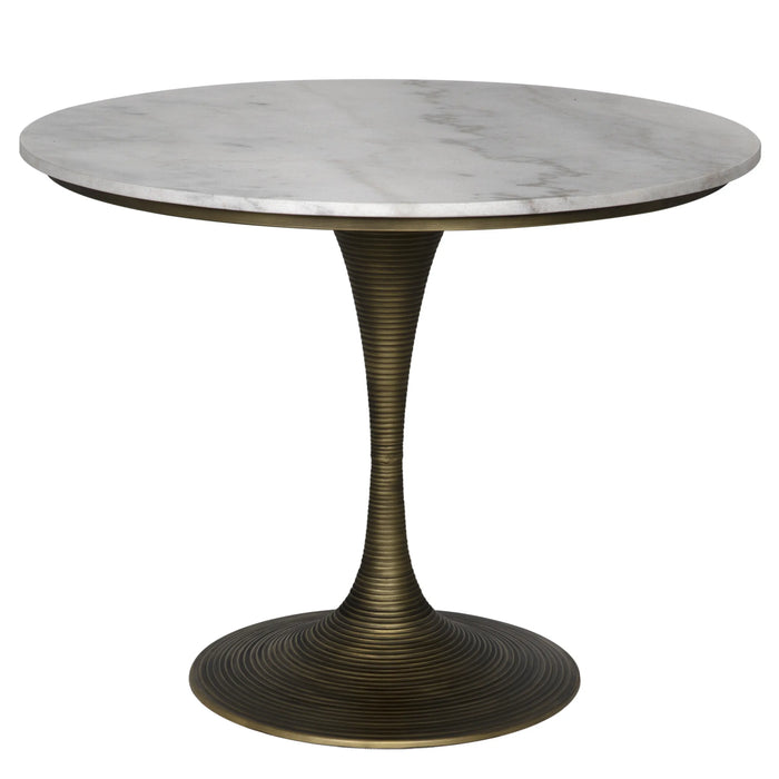 Noir Furniture - Joni Table 36″, Aged Brass Finish - GTAB598MTB-36 - GreatFurnitureDeal