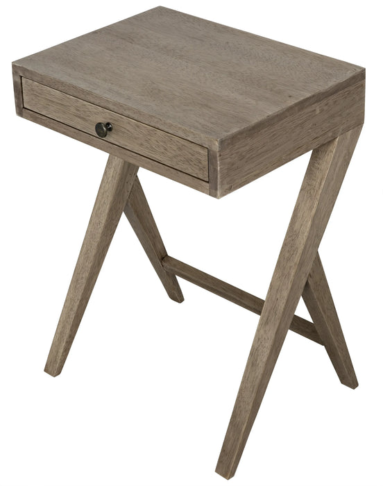 NOIR Furniture - Peter Side Table, Washed Walnut - GTAB686WAW
