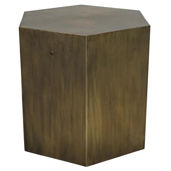 NOIR Furniture - Aria Side Table B, Aged Brass - GTAB702AB-B