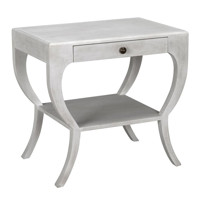 Noir Furniture - Maude Side Table in White - GTAB711WH - GreatFurnitureDeal