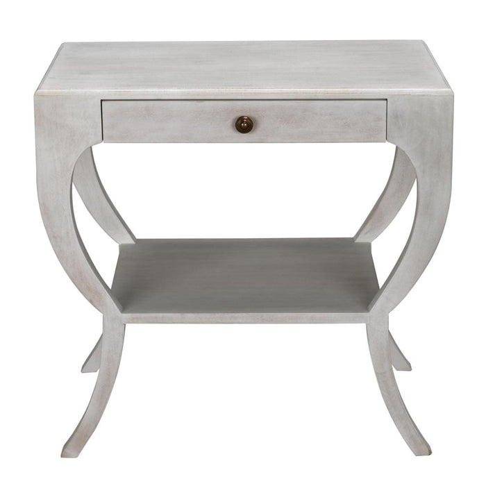 Noir Furniture - Maude Side Table in White - GTAB711WH - GreatFurnitureDeal