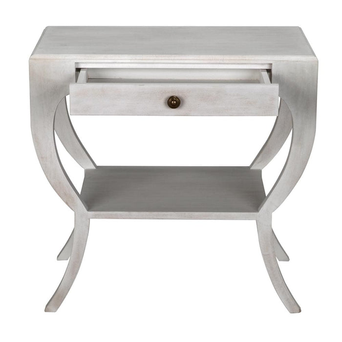 Noir Furniture - Maude Side Table in White - GTAB711WH - GreatFurnitureDeal