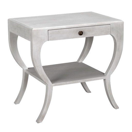 Noir Furniture - Maude Side Table in White - GTAB711WH - GreatFurnitureDeal