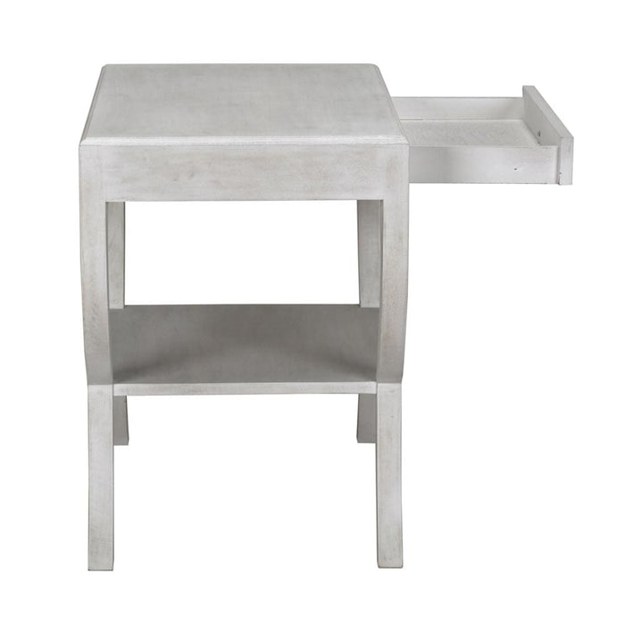 Noir Furniture - Maude Side Table in White - GTAB711WH - GreatFurnitureDeal