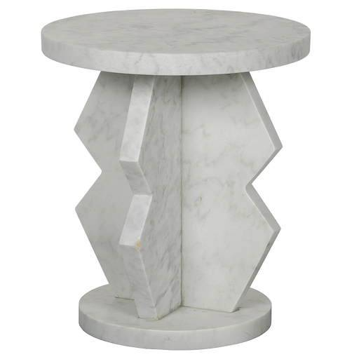 NOIR Furniture - Belasco Side Table, Marble - GTAB740 - GreatFurnitureDeal
