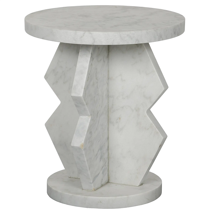 NOIR Furniture - Belasco Side Table, Marble - GTAB740