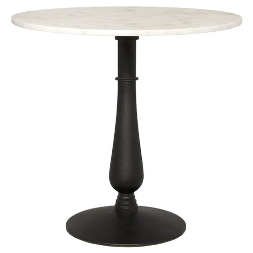 NOIR Furniture - Cobus Side Table, Black Metal with White Stone - GTAB775MTB - GreatFurnitureDeal