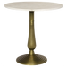 NOIR Furniture - Alida Side Table with White Stone, Brass Finish - GTAB778MB - GreatFurnitureDeal
