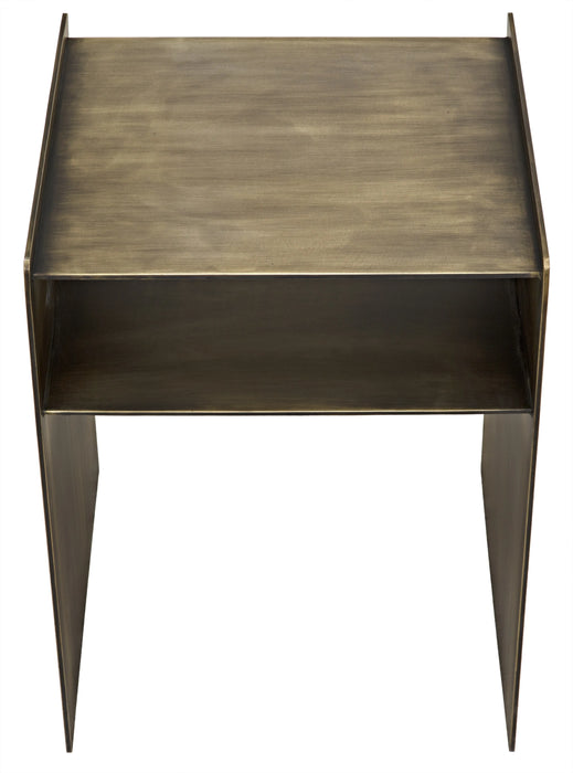 NOIR Furniture - Cyrus Side Table, Aged Brass - GTAB828AB - GreatFurnitureDeal