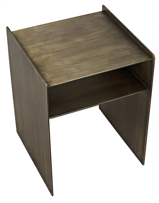 NOIR Furniture - Cyrus Side Table, Aged Brass - GTAB828AB - GreatFurnitureDeal