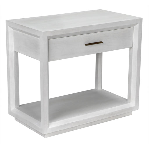Noir Furniture - Antony Side Table, White Wash - GTAB830WH - GreatFurnitureDeal