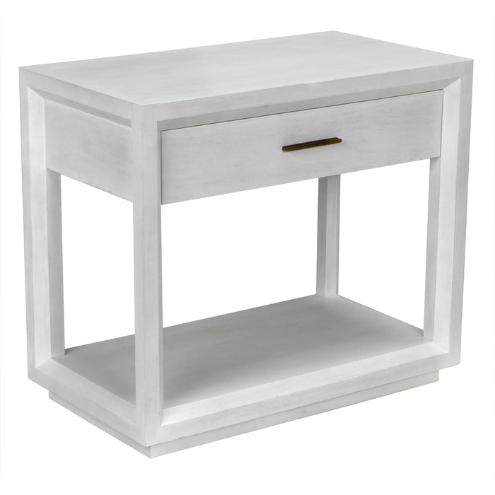 Noir Furniture - Antony Side Table, White Wash - GTAB830WH