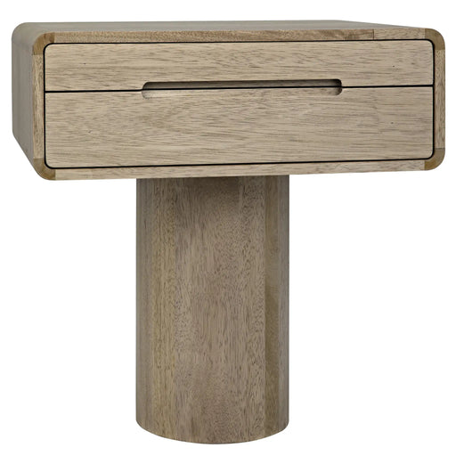 Noir Furniture - Langford Side Table in Washed Walnut - GTAB871WAW - GreatFurnitureDeal