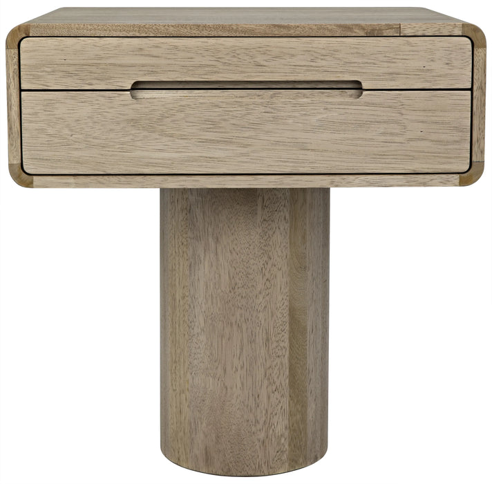 Noir Furniture - Langford Side Table, Washed Walnut - GTAB871WAW