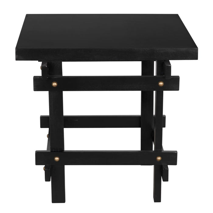 Noir Furniture - Yokosuka Side Table in Hand Rubbed Black - GTAB9003HB - GreatFurnitureDeal