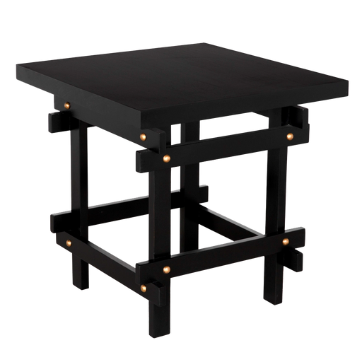 Noir Furniture - Yokosuka Side Table in Hand Rubbed Black - GTAB9003HB - GreatFurnitureDeal