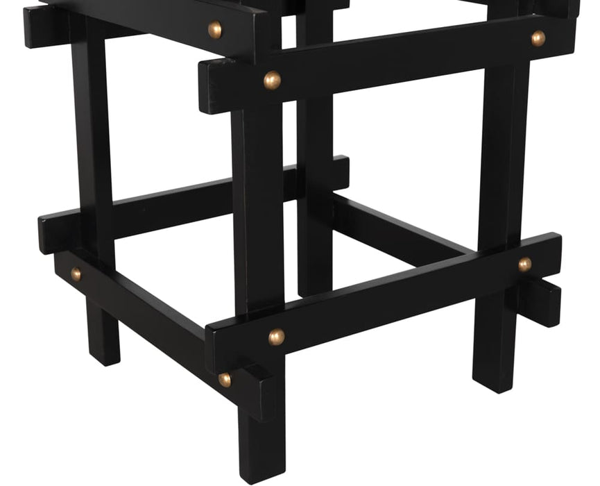 Noir Furniture - Yokosuka Side Table in Hand Rubbed Black - GTAB9003HB - GreatFurnitureDeal