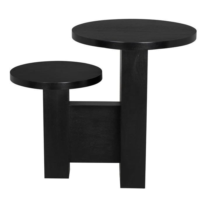 Noir Furniture - Mikasa Side Table in Hand Rubbed Black - GTAB9004HB - GreatFurnitureDeal