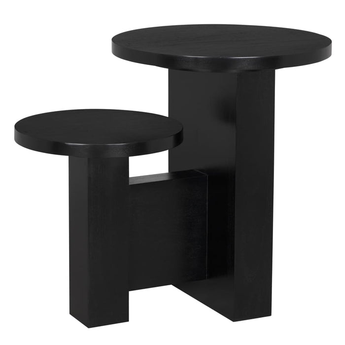 Noir Furniture - Mikasa Side Table in Hand Rubbed Black - GTAB9004HB - GreatFurnitureDeal