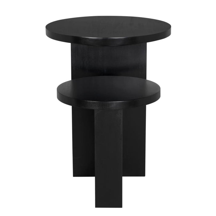 Noir Furniture - Mikasa Side Table in Hand Rubbed Black - GTAB9004HB - GreatFurnitureDeal