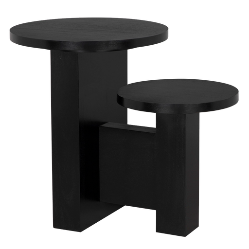 Noir Furniture - Mikasa Side Table in Hand Rubbed Black - GTAB9004HB - GreatFurnitureDeal