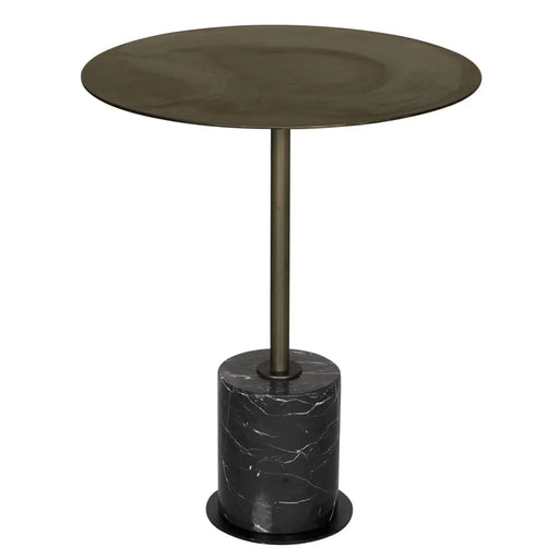 Noir Furniture - Shantu Side Table with Metal Top - GTAB9012AB - GreatFurnitureDeal