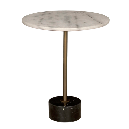 Noir Furniture - Santosha Side Table with Stone Top - GTAB9013AB-W - GreatFurnitureDeal